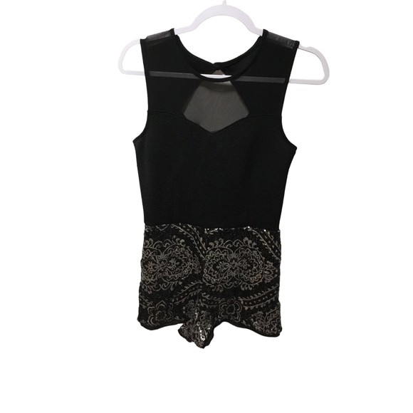 one clothing Pants - One Clothing Brand Romper Small sequins sleeveless NWT